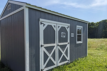 portable shed outdoors